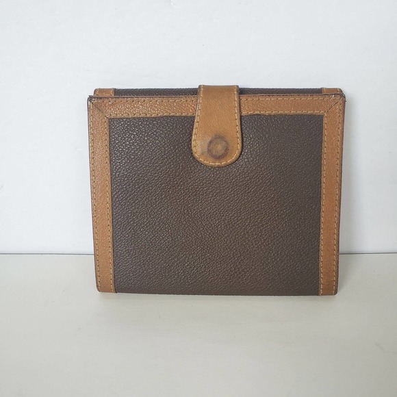 Trussardi Vintage Leather Wallet Medium Bifold Brown Card Bill Holder Rustic - Picture 3 of 11